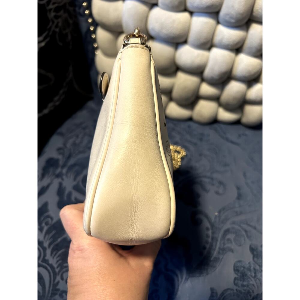 Coach Nolita Wristlet 22 with Cut Out Tea Rose Chalk Ivory - Picture 7 of 13